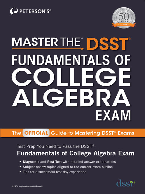 Title details for Master the DSST Fundamentals of College Algebra Exam by Peterson's - Wait list